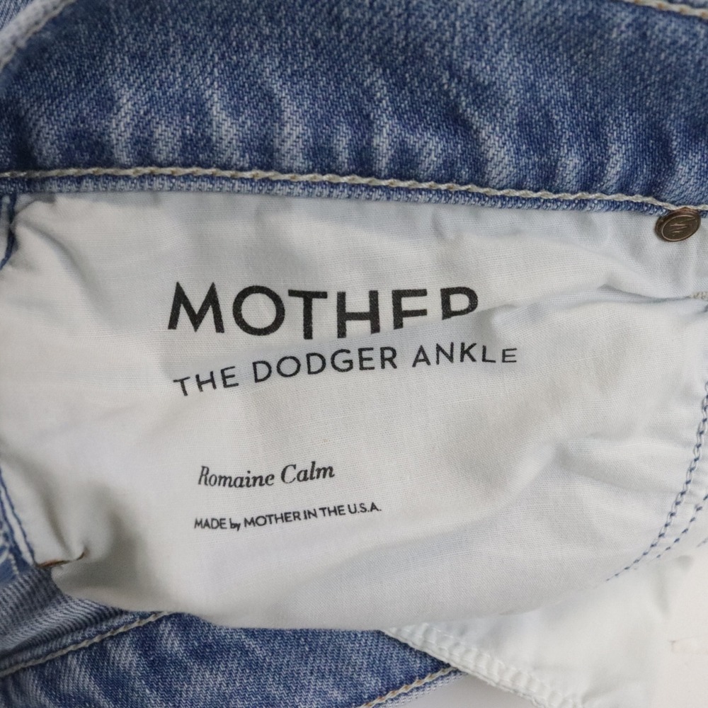 Mother Superior The Dodger Ankle Jeans 28 Romaine Calm Strawberry Embroidered - Picture 10 of 12